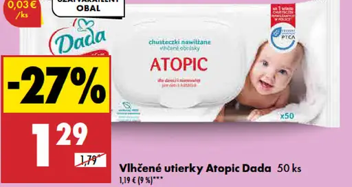 Dada Vlhčené utierky Atopic