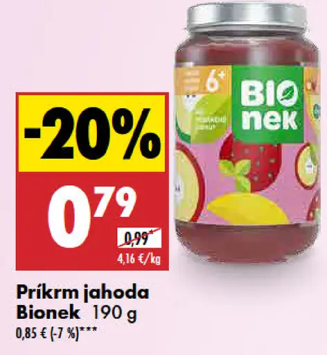 Bionek príkrm jahoda
