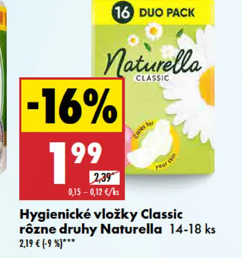 Naturella Classic hygienické vložky