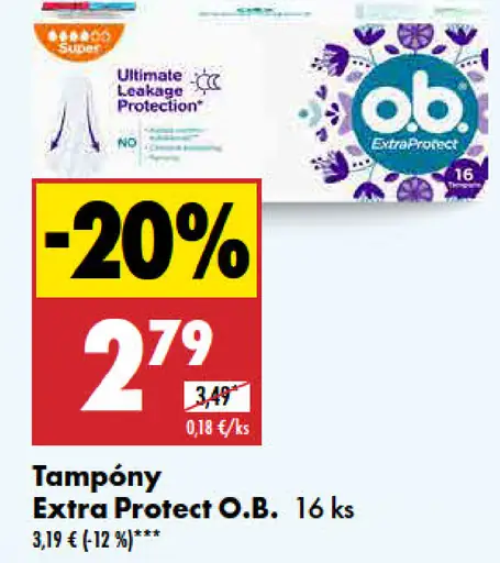 O.B. Tampóny Extra Protect