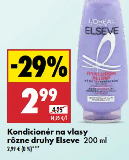Kondicionér na vlasy rôzne druhy Elseve