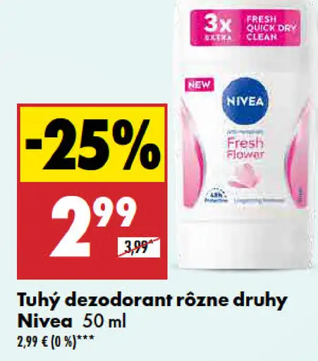 Nivea dezodorant rôzne druhy