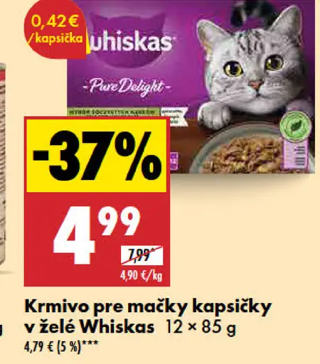 Whiskas Krmivo pre mačky kapsičky v želé