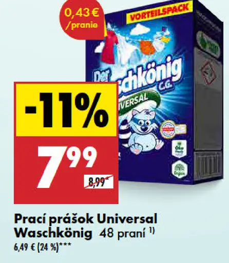 Waschkonig Prací prášok Universal
