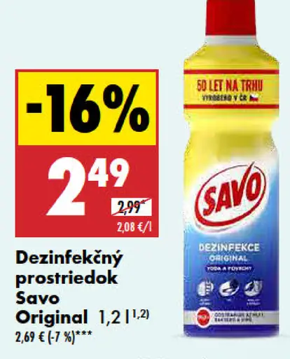 Savo Dezinfekčný prostriedok Original