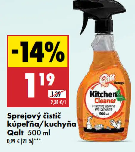 Qalt Sprejový čistič kúpeľňa/kuchyňa