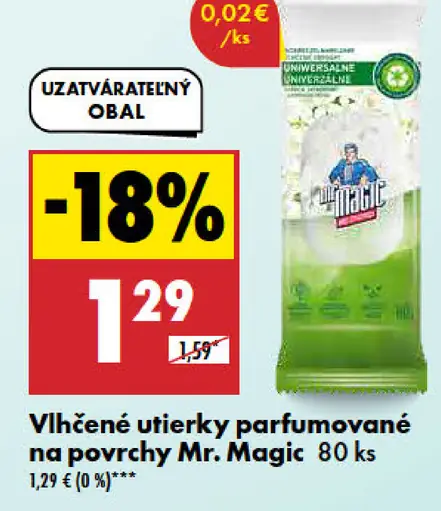 Mr. Magic vlhčené utierky parfumované