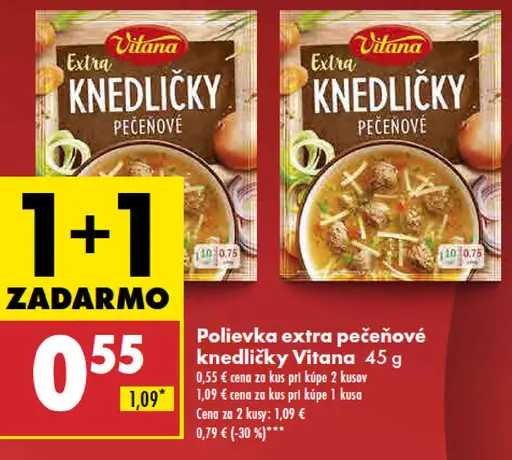Vitana Polievka extra pečenové knedlíčky