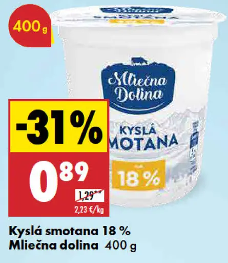 Kyslá smotana Mliečna dolina