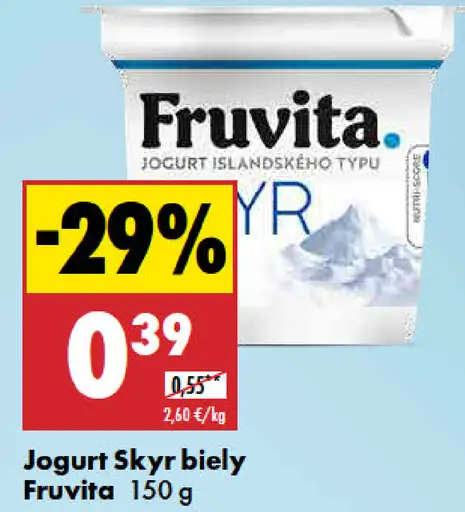 Fruvita Jogurt Skyr biely