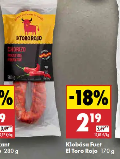 El Toro Rojo Chorizo Pikant
