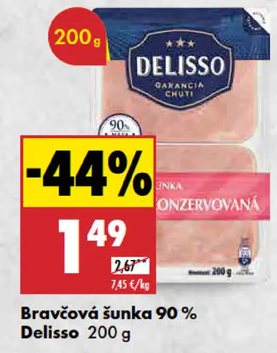 Delisso Bravčová šunka 90 %