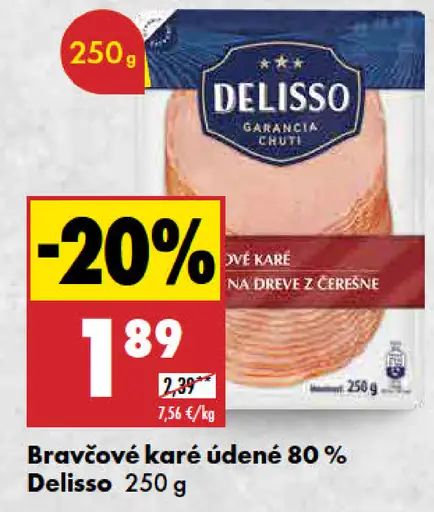 Delisso Bravčové karé údené 80%