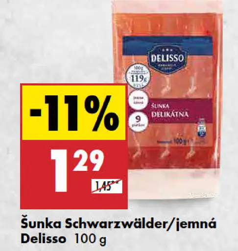 Delisso Šunka Schwarzwälder/jemná