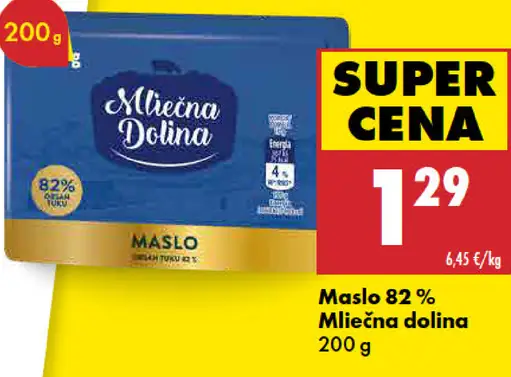 Maslo 82% Mliekarna Dolina