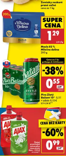 Zemiaky neskoré prané voľné