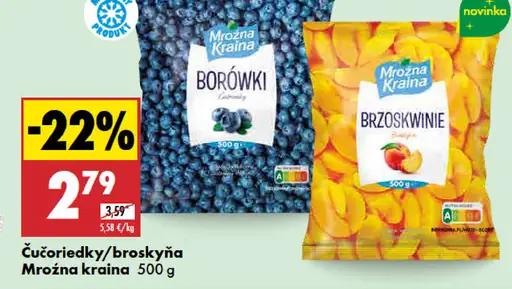 Mroźna kraina čučoriedky/broskyňa