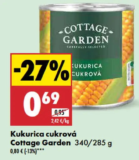 Cottage Garden kukurica cukrová