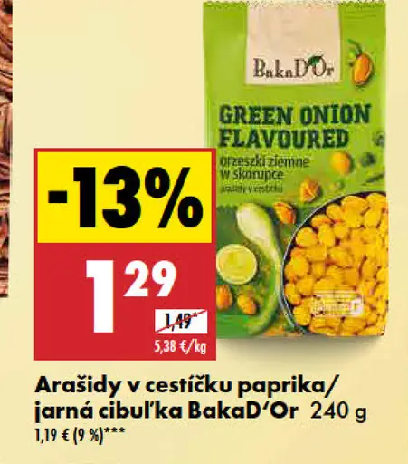 BakaD'Or Arašidy v cestíčku paprika/jarná cibuľka