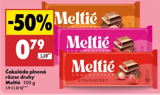 Meltie Čokoláda plnená