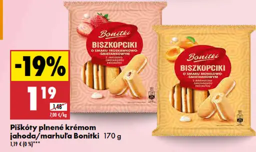 Bonitki Piškóty plnené krémom mix