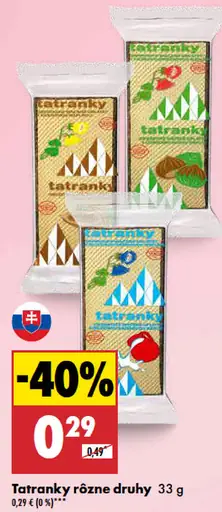Tatranoky rôzne druhy
