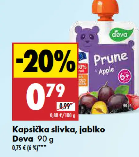 Deva Kapsička slivka, jablko