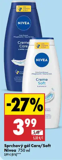 Nivea sprchový gél Smooth/Care