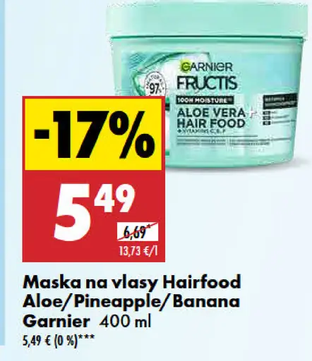 Garnier Maska na vlasy Hairfood Aloe