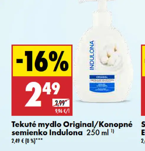 Indulona Tekuté mydlo Original