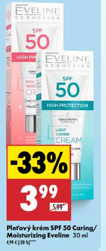 Eveline pleťový krém SPF 50
