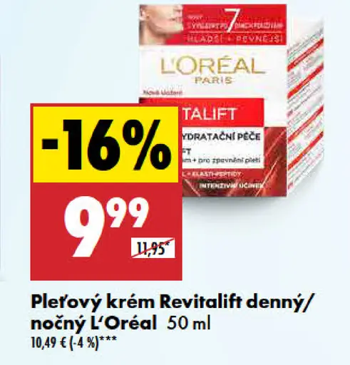 L’Oréal Pleťový krém Revitalift denný/nočný
