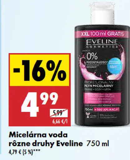 Eveline Micelárna voda rôzne druhy