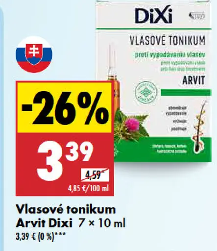 Vlasové tonikum Arvit DiXi