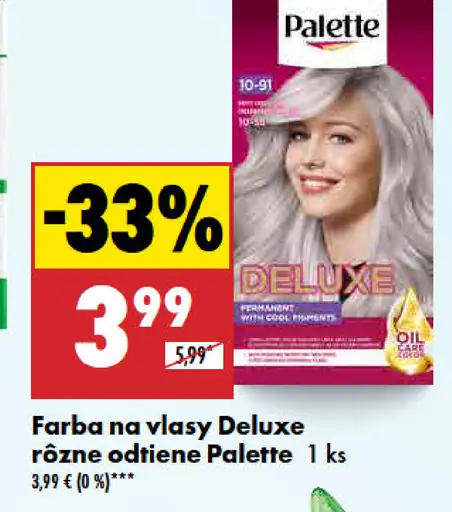 Palette Farba na vlasy Deluxe rôzne odtiene