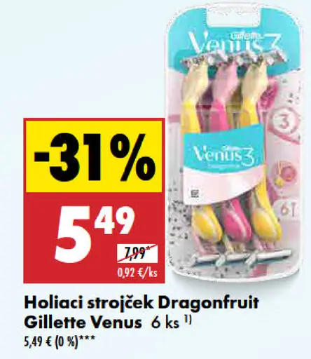 Gillette Holiaci strojček Dragonfruit Venus