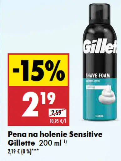Gillette Pena na holenie Sensitive