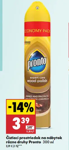 Pronto čistiaci prostriedok na nábytok