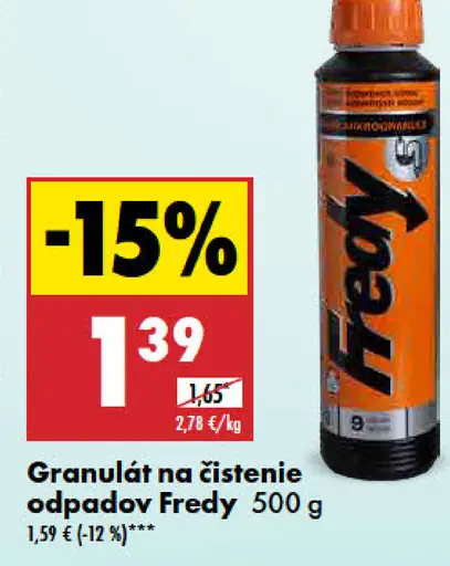 Fredy Granulát na čistenie odpadov