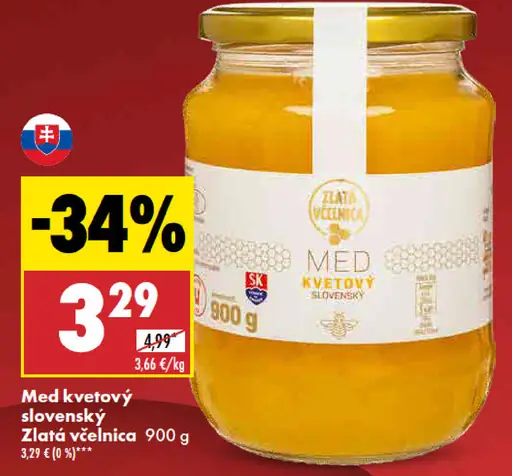 Zlatá včelnica Med kvetový slovenský