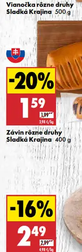 Sladká Krajina Vianočka s hrozienkami