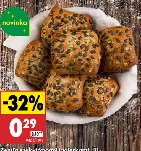 Žemľa s tekvicovými jadierkami