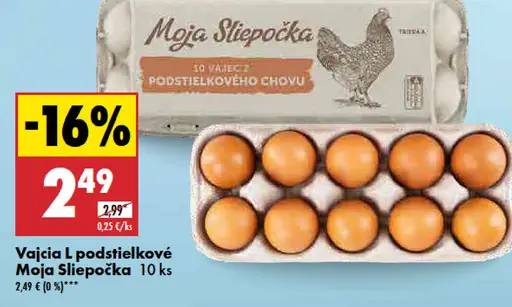 Moja Slepocka vajcia I podstielkové