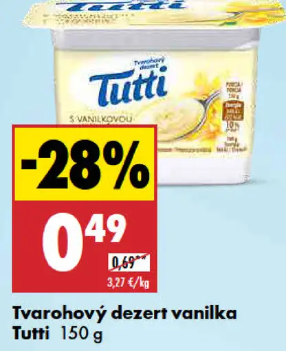 Tutti Tvarohový dezert vanilka