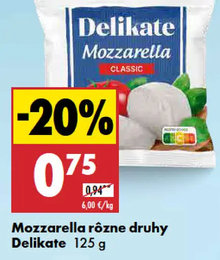 Mozzarella strúhaná Delikate