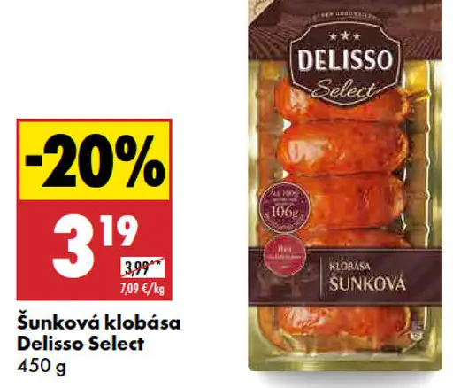 Delisso Select šunková klobása