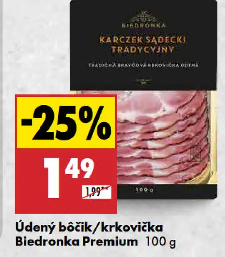 Biedronka Údený bôčik/krkovička