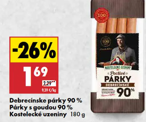 Kostelecké údeniny Párečky Debrecínske