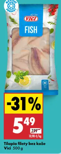 Vici Tilapia filety bez kože