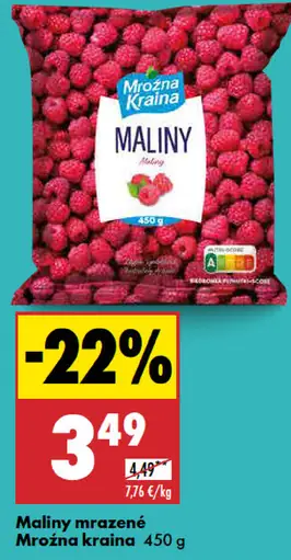 Mrożna Kraina Maliny mrazené